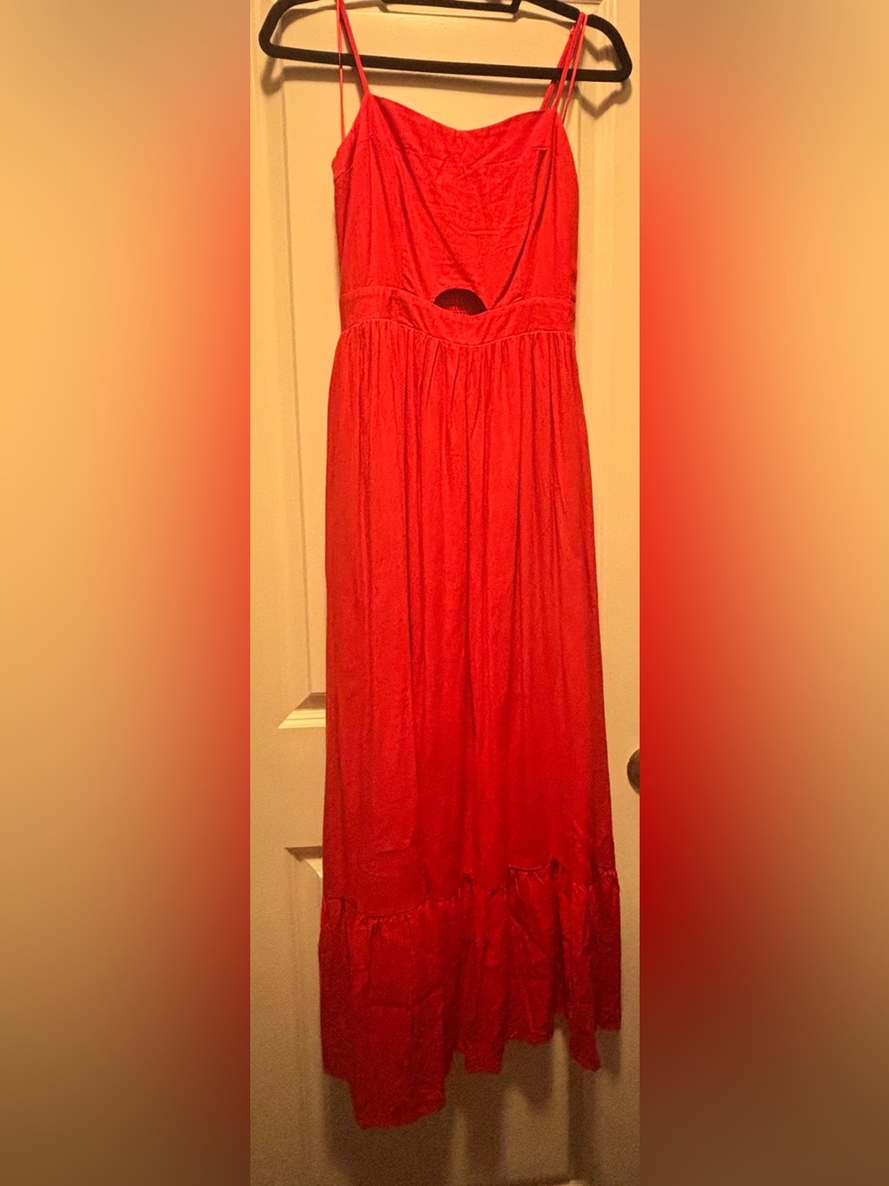 Vici Red Spaghetti-Strap Maxi Dress